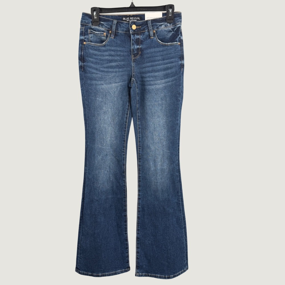 Blue Revival Recycled Y2K Boot Jeans Size 26 Low Rise Flare 33.5" Inseam New